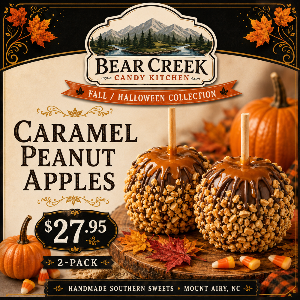 Caramel Peanuts Apples Box of 2