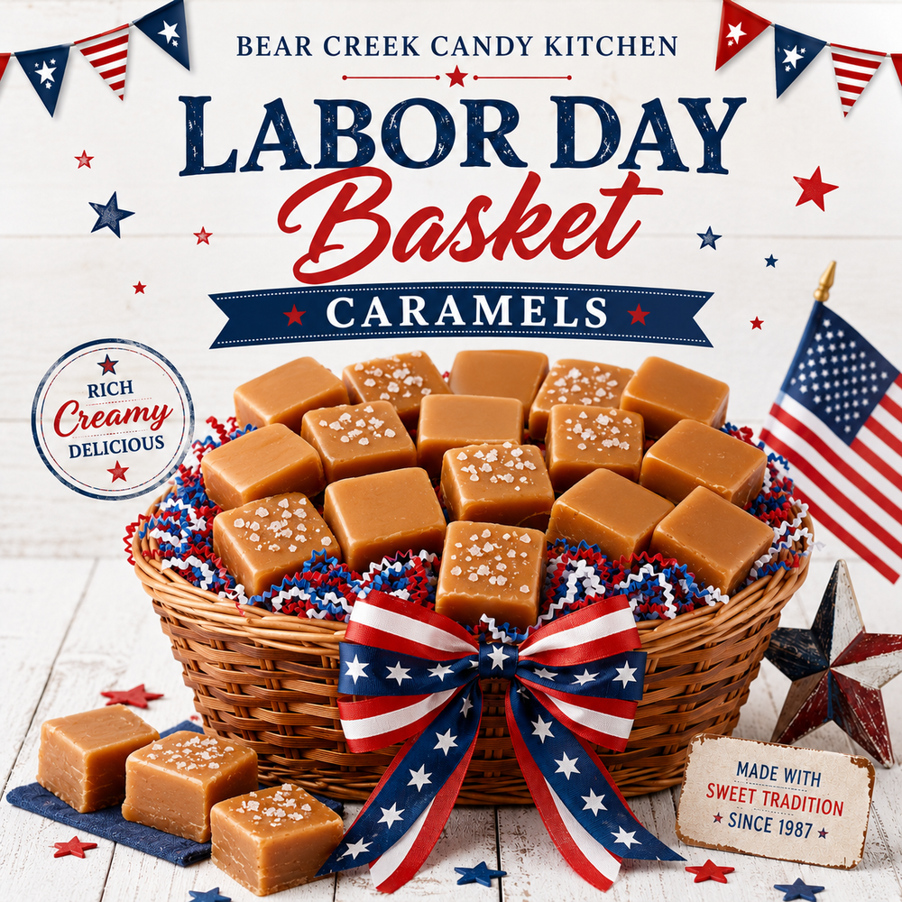 Labor Day Caramel Basket, 25 creamy caramels