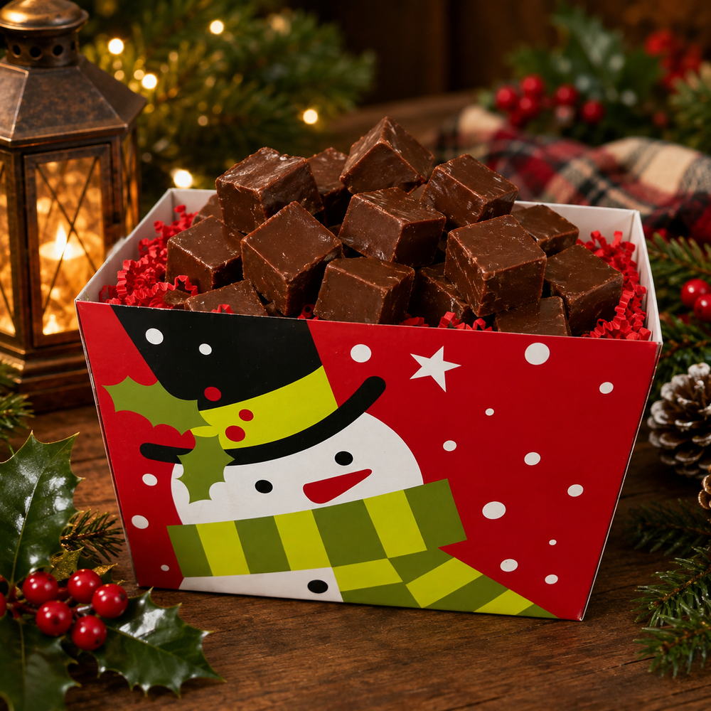 Christmas Box of Chocolate Fudge, 3 pounds