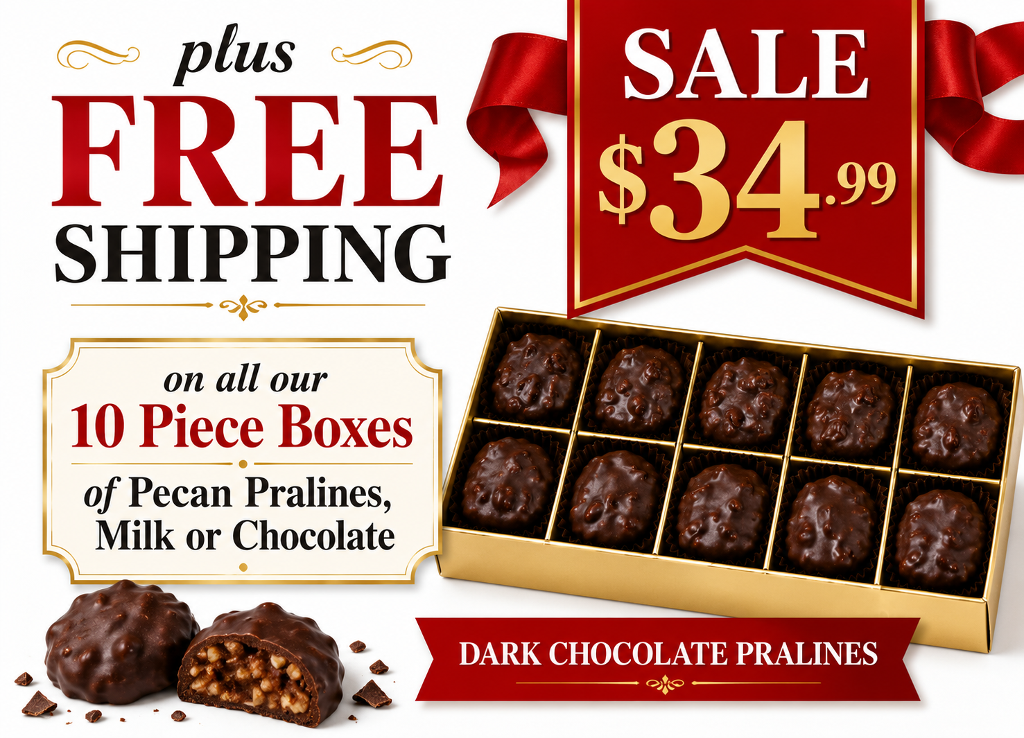Chocolate Pecan Pralines — Bear Creek Candy Kitchen