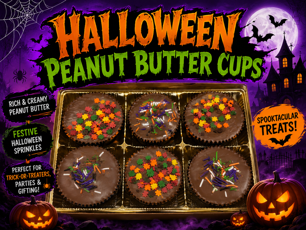 MEGA Peanut Butter Cups with Fall Leaves on them Box of 6