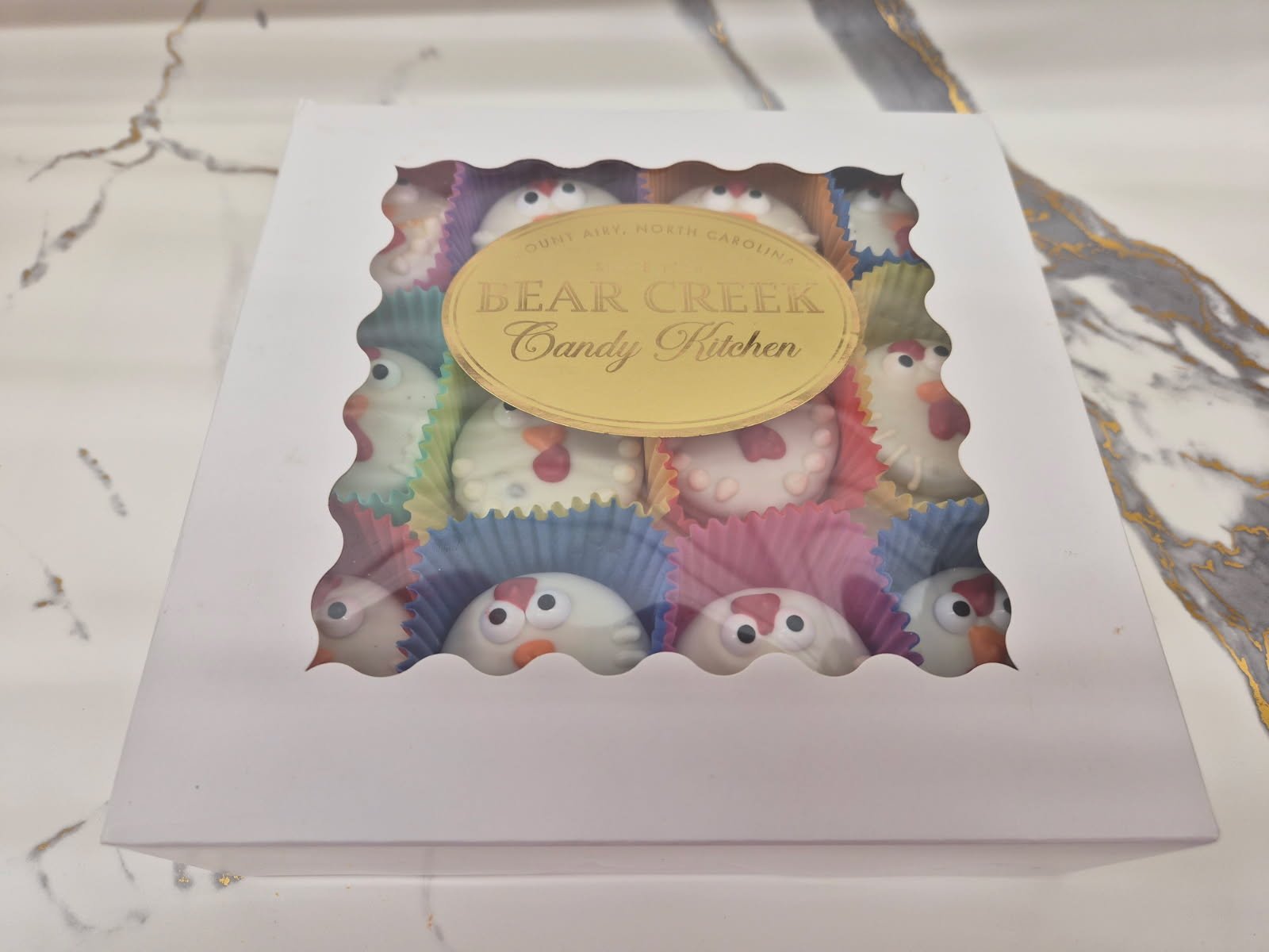 Chicken Oreo's hand decorated 24 per box - Bear Creek Candy Kitchen