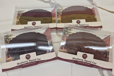 Chocolate MAYBERRY Squad Car Set of 2 Milk Chocolate and 2 Dark Chocolate - Bear Creek Candy Kitchen