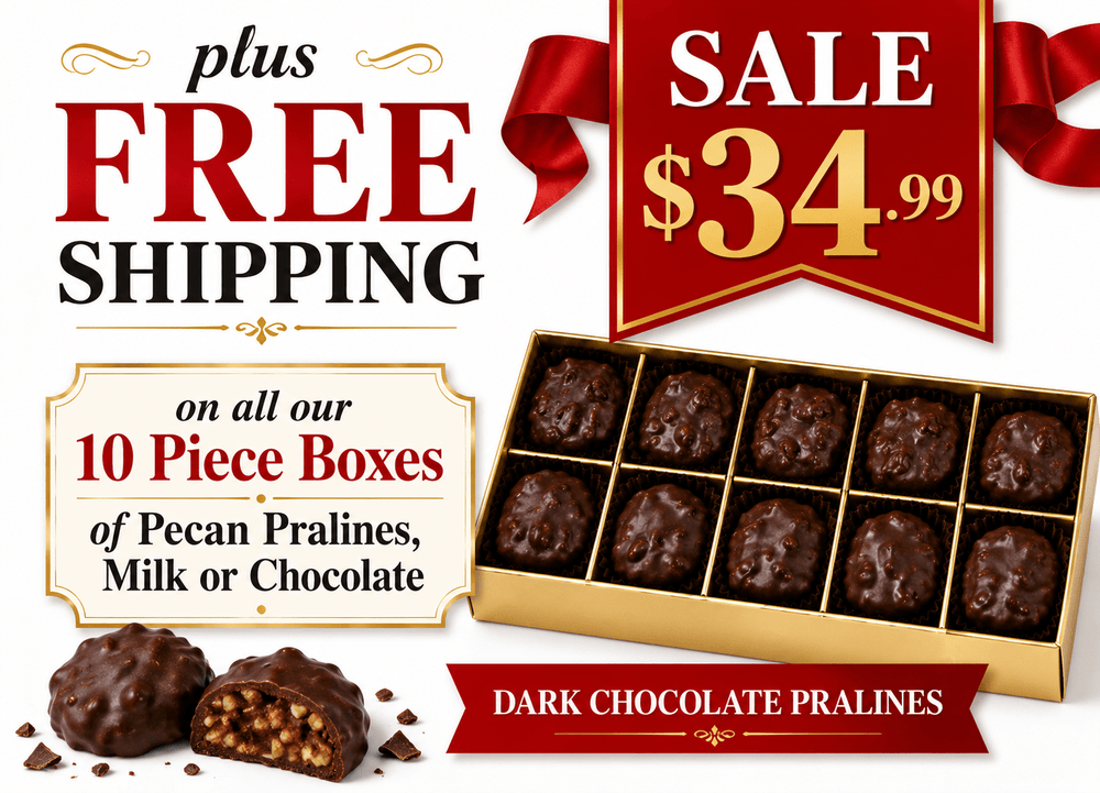 Chocolate Pecan Pralines — Bear Creek Candy Kitchen - Bear Creek Candy Kitchen