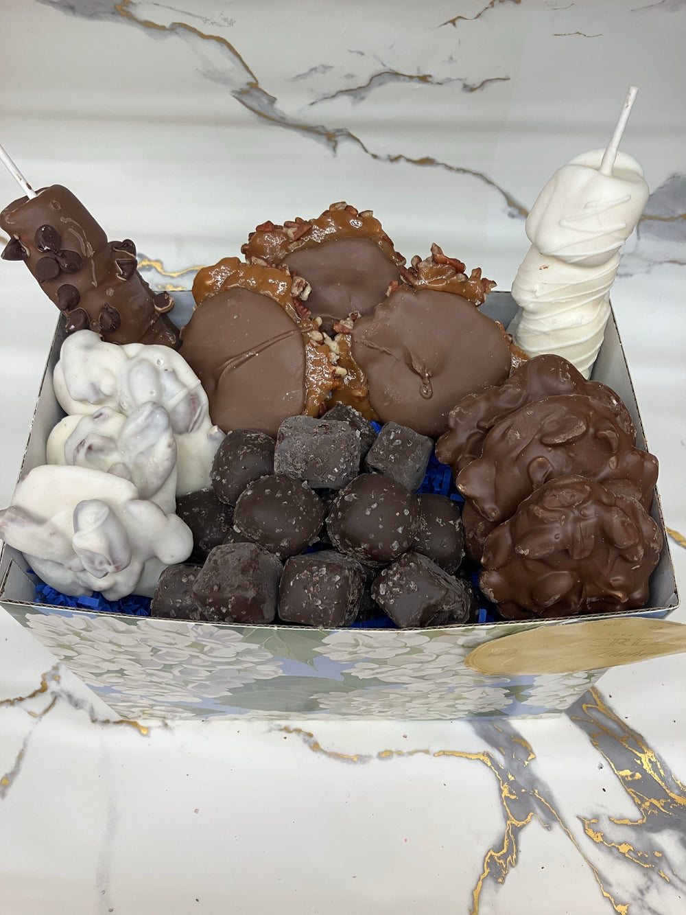 Hydrangea Chocolate Gift Basket