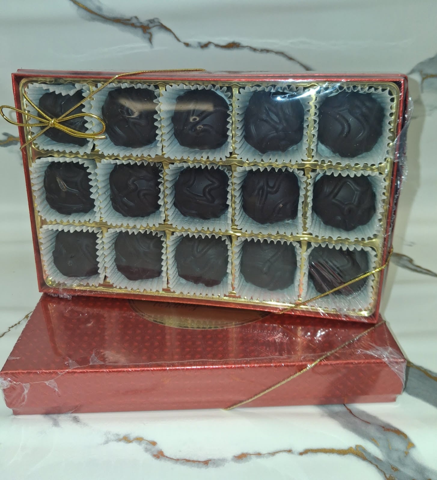 Dark Chocolate Covered Caramels, Box of 15