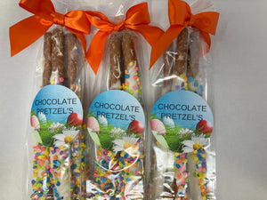 Easter Chocolate Pretzel Rods (Set Of 4)