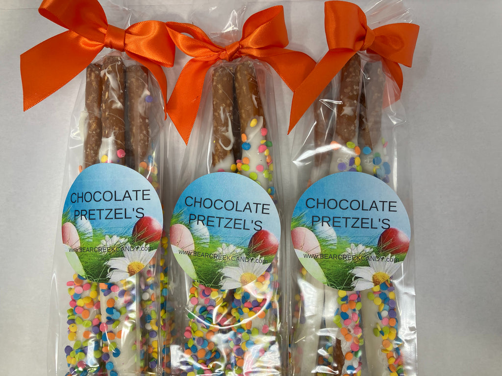 Easter Chocolate Pretzel Rods (Set Of 4)