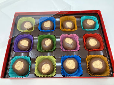 Over sized Chocolate Buckeyes Milk Chocolate Box of 12 - Bear Creek Candy Kitchen