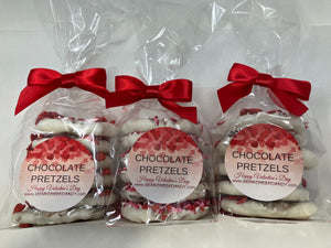 Valentines Day Chocolate Pretzels (Set Of 6)